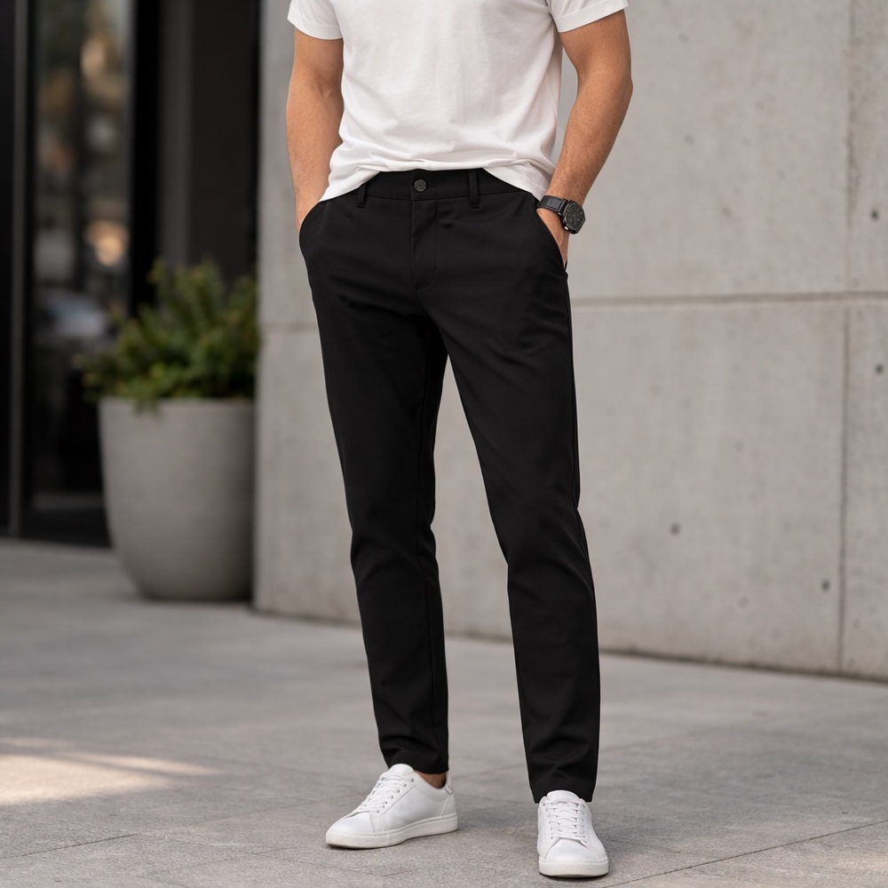 Lululemon ABC Slim-Fit 5 Pocket Pant Warpstreme Black Men’s 34 NWOT
